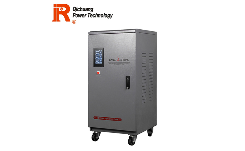 SVC LCD Vertical three phase servo type high accuracyfull automatic AC voltage regulator